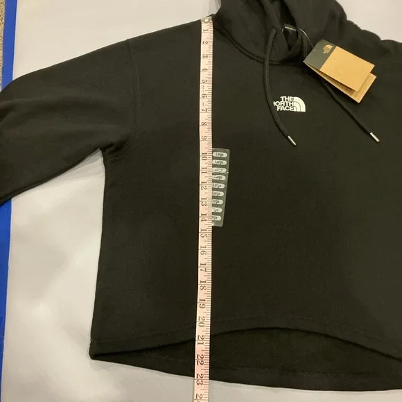 The North Face Womens Evolution Hi Lo Hoodie L Sweatshirt Black Gym Athletic NWT - Picture 9 of 12